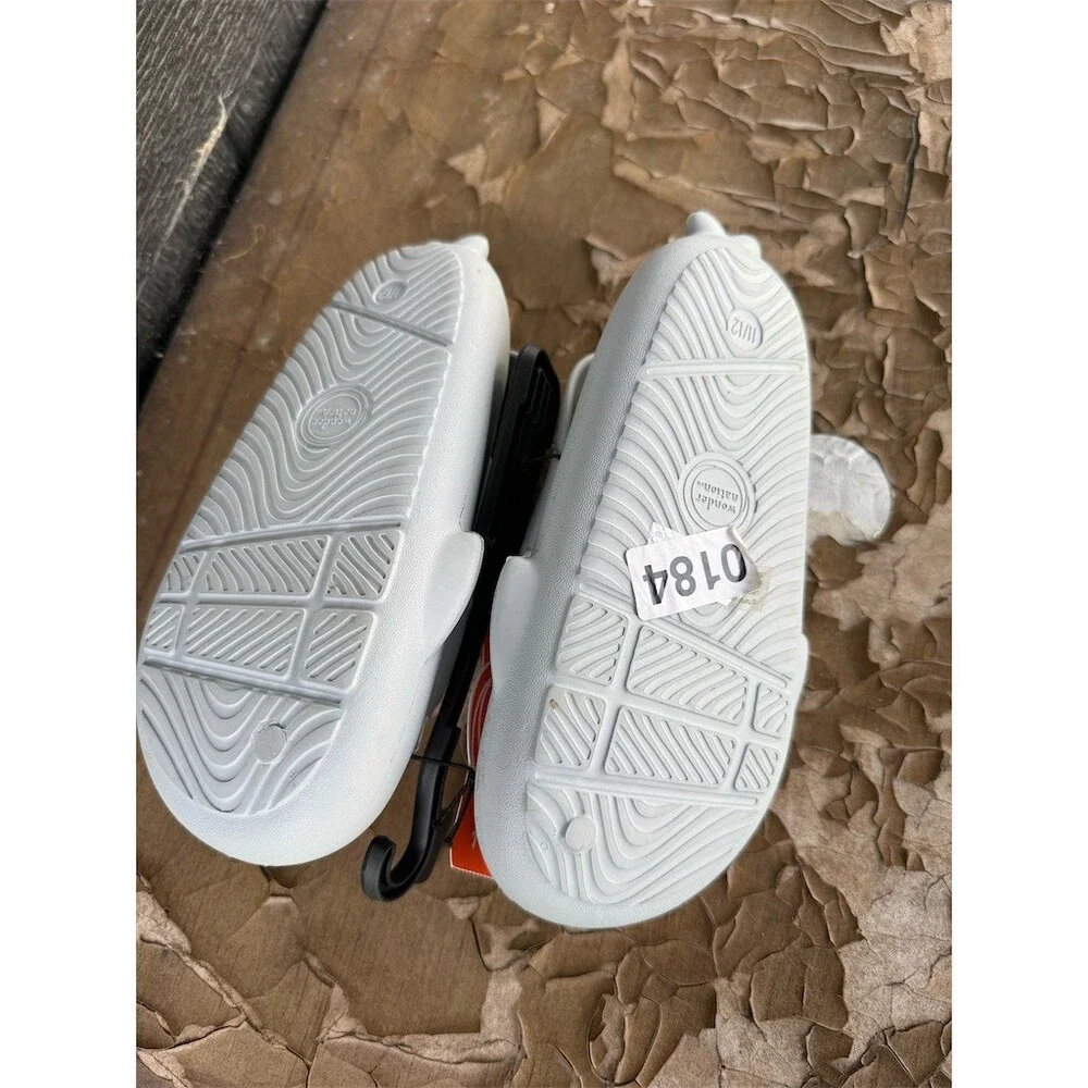 Wonder Nation Shark Clog Sandals Unisex Kids Gray Slip-On Size 11/12